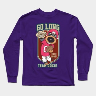 Cute Funny Doxie Dachshund Dog Football Player Long Sleeve T-Shirt